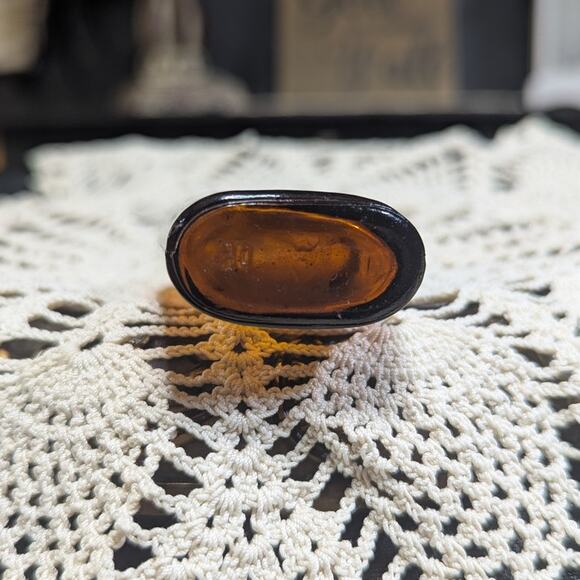 Empty Vintage Cork Top Capudine Amber Glass Apothecary Bottle, Pre-Owned - Picture 6 of 6